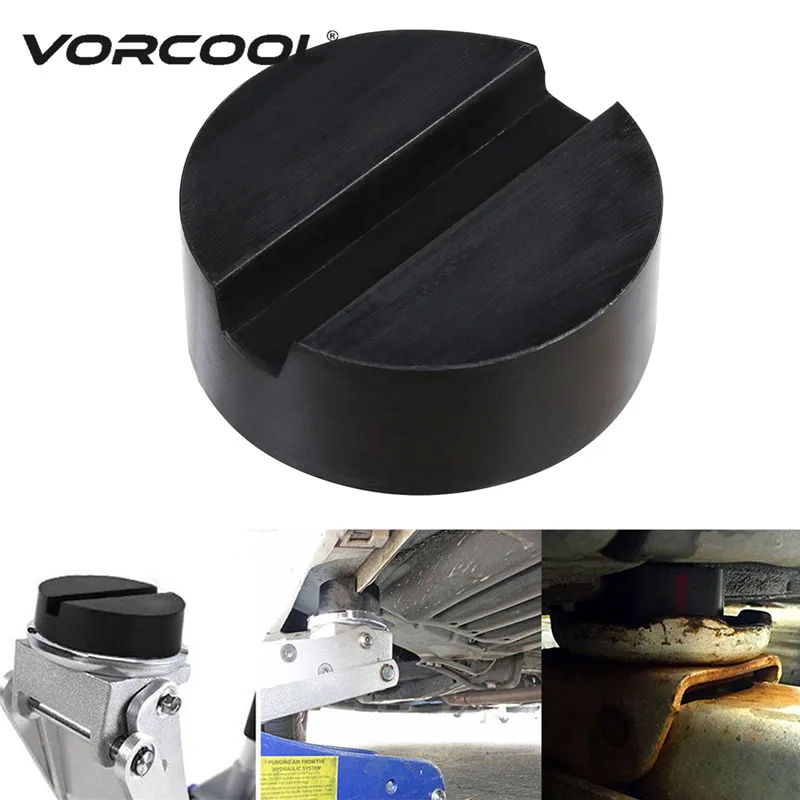 

VORCOOL Floor Slotted Car Rubber Jack Pad Frame Protector Adapter Jacking Disk Pad Tool for Pinch Weld Side Lifting Disk