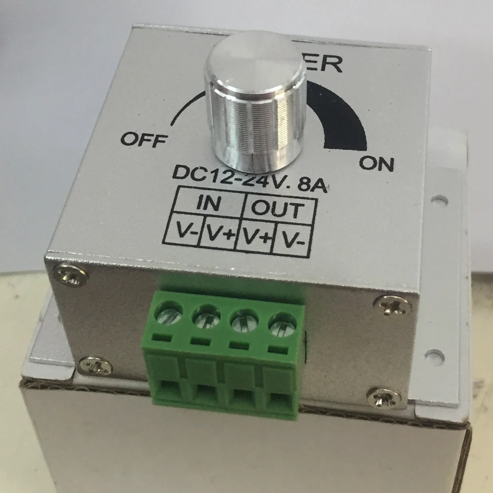 Алюминий DC12-24V 8A Светодиодные ленты диммер ШИМ Управление; для Светодиодный ламп или регулируемая лента Управление