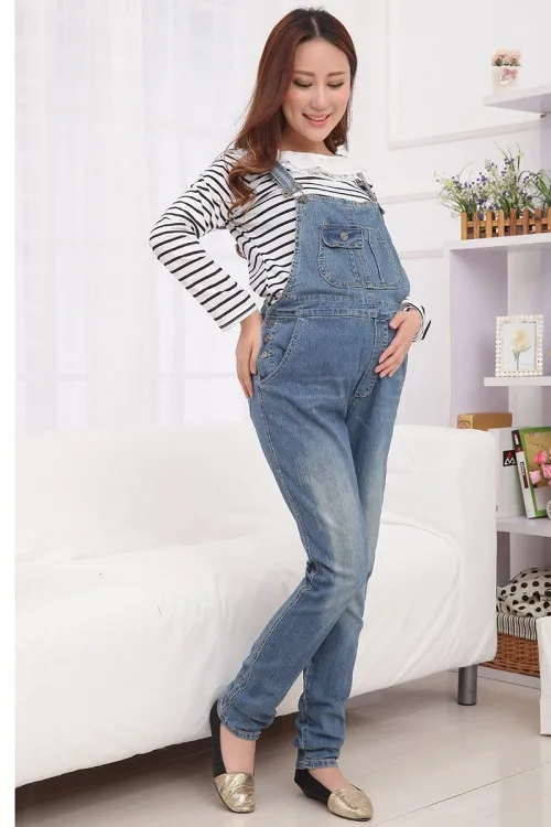 2017 Spring Autumn New Maternity Pants Jeans Loose Adjustable Bib Pants overall for Pregnant Women Pregnant Trousers SH-S120