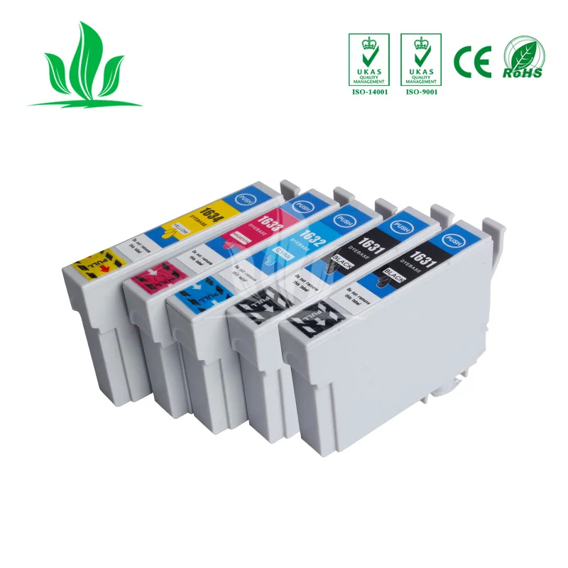 

5pcs T1631 Compatible Ink Cartridge for Epson WF-2010W WF-2510WF WF-2520 WF-2530WF WF-2540 WF-2750 WF-2760