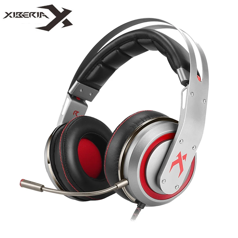 XIBERIA T19 USB Gaming Headphones with Microphone 7 1 Surround Sound Stereo Glowing Headset Gamer Super