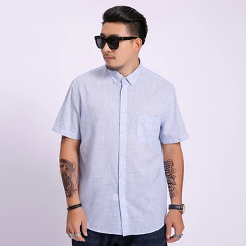 

Plus size 8XL 6XL 5XL New Arrival Brand Men's Summer Business Shirt Short Sleeves Turn-down Collar Tuxedo Shirt Shirt Men Shirts