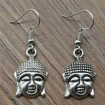 

22x15mm Buddha Charm Drop Earring For Women Dropshipping Vintage Fashion Dangle Earring