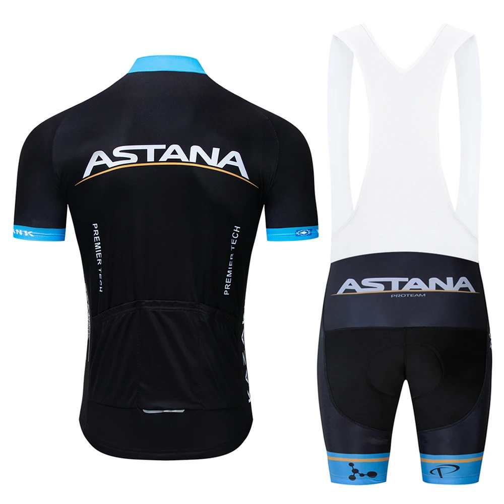 Новая синяя велосипедная майка Астана 9D набор велошорт Быстросохнущий велосипед для мужчин одежда команда pro кофта для велоспорта Culotte
