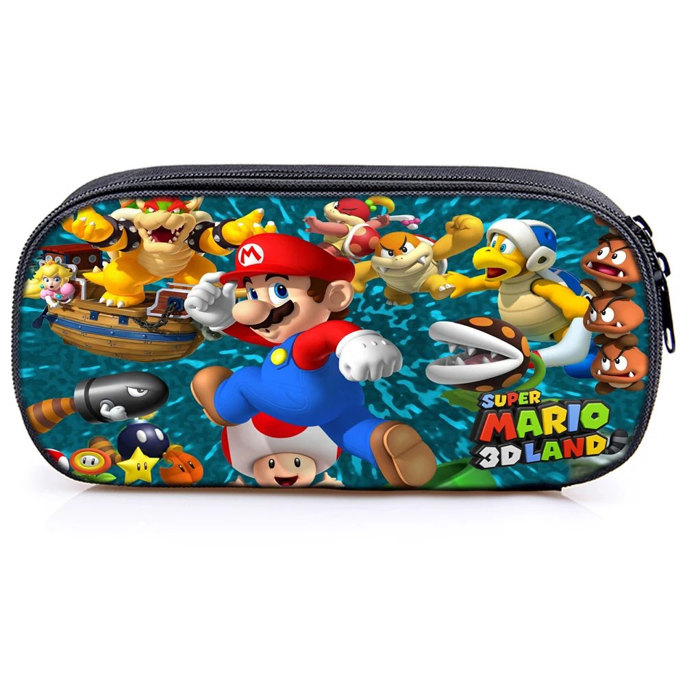 Чехол для карандашей Super Mario Smash Bros, косметический чехол для мальчиков и девочек, школьные принадлежности, канцелярские сумки для хранения, косметичка