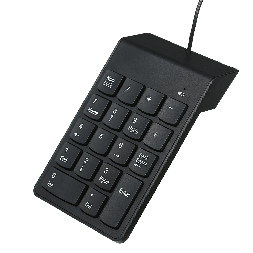 

18 Keys Fashionable Low Noise Mini Numeric Keypad Waterproof USB Wired Small and Light Weight Computer Peripherals