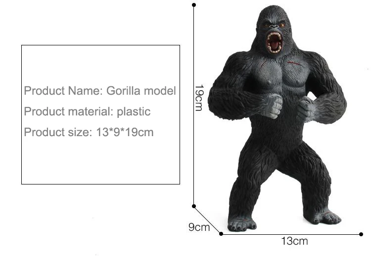 Горилла смола орнамент Миниатюрная модель животного пластик гостиная украшения домашний Декор дети подарок игрушки для детей
