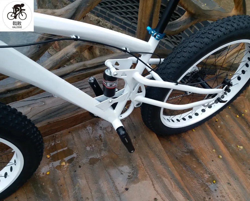 Clearance Kalosse   17 inch Hydraulic brakes  brakes  M370  Groupset  Fat bicycle , Snow bike  27 speed mountain bike 26*4.0 tires 5
