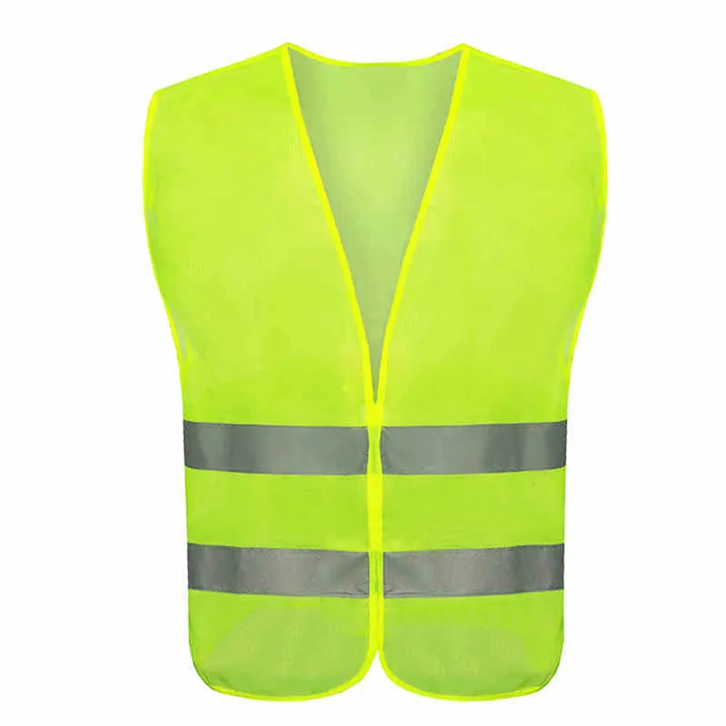 

Motorcycle Night Rider Vest Clothing Traffic GREEN-Yellow Safety Security Visibility Reflective Cycling Outdoor Sports