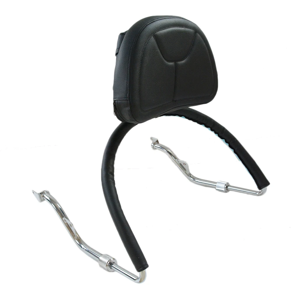 

Motorcycle Accessories Adjustable Black leather Driver Rider seat Backrest Kit Custom Made For Honda Goldwing GL1800 2001-2017