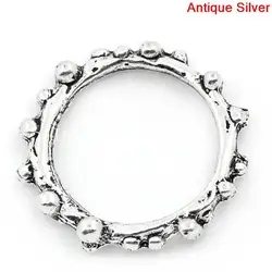Прекрасные ювелирные изделия кольца для разъемов/Подвески Выводы старинное серебро W/точка 21x20 мм, 50 шт. (B25307)