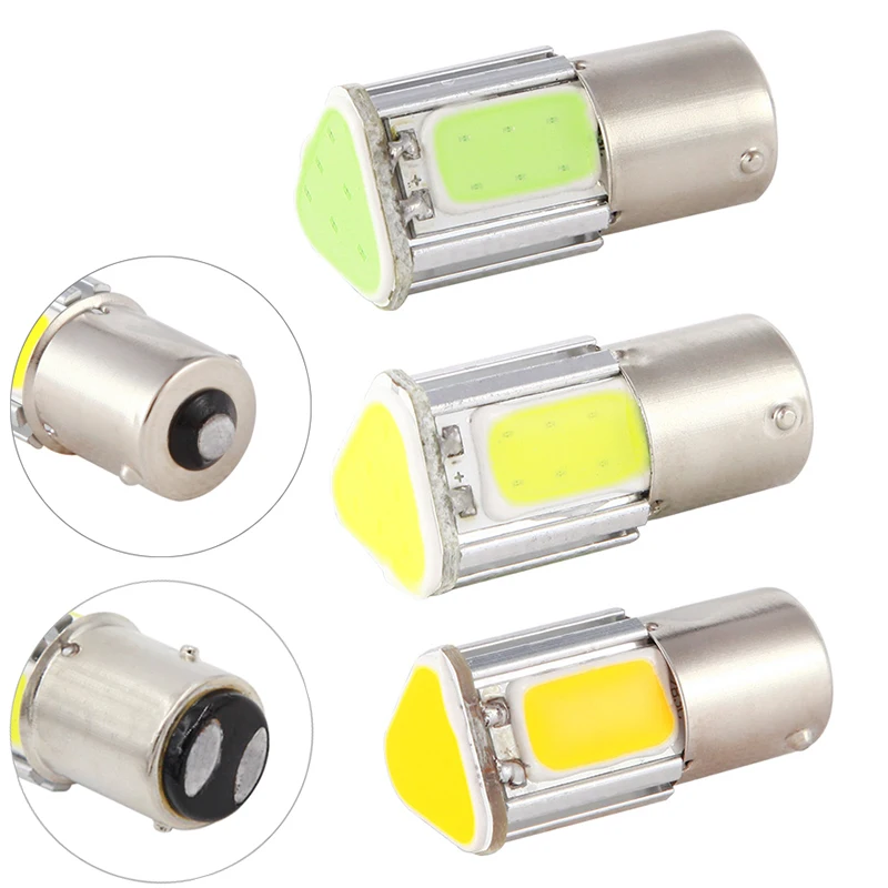 10 шт. ba15s 1156 1157 bay15d P21W COB Светодиодная автомобильная лампа указателя поворота 6000K