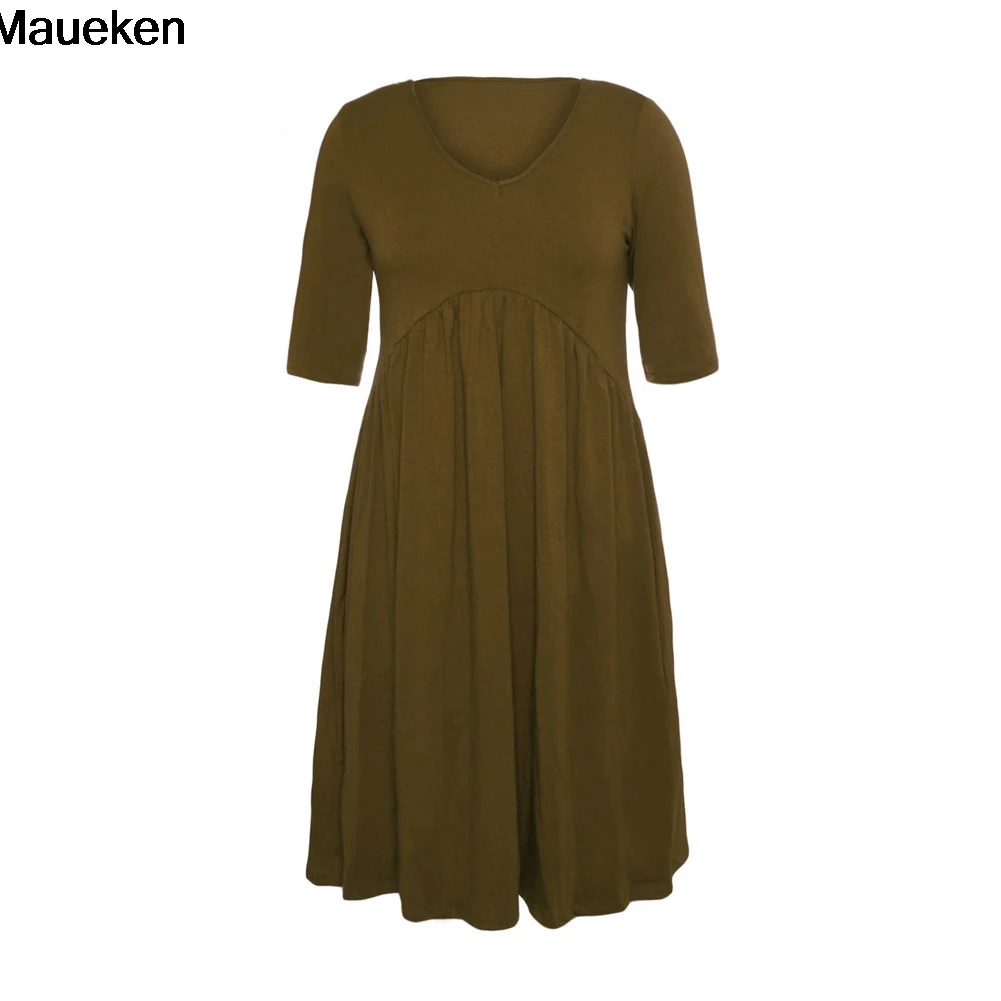 Robe red Côté Midi Stretch Ruché Femmes Mode Swing Casual Robes Longues yellow O Manches green Cou Drapé Poches Pull gray 4 blue Black 3 xwwqBa0f