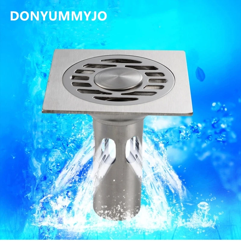 

Stainless Steel Floor Drain10*10cm Anti-odor Square Shower Floor Drain Bathroom Kitchen Accessories Ralo Para Banheiro