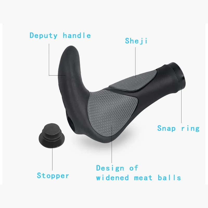 Comfy Bicycle Grips TPR Rubber Integrated MTB Cycling Hand Rest Mountain Bike Handlebar Casing Sheath Shock Absorption