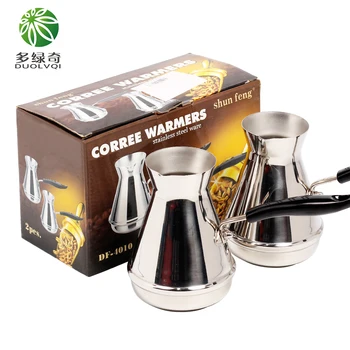 

DUOLVQI 2pcs Coffee Maker Pot For Home Turkish coffee Portable pot Coffee Machine Mini Manual Goosenck Spout Kettle with box