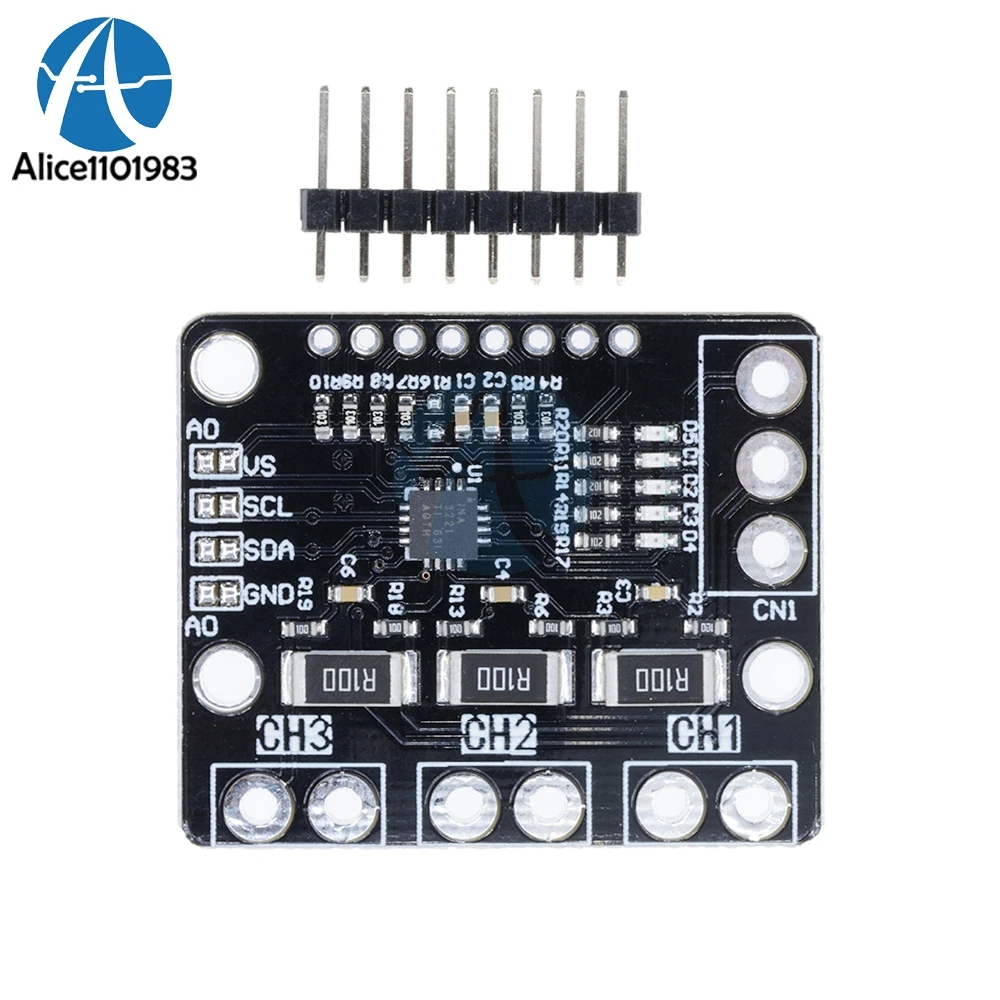 

IIC I2C INA3221 Power Supply Voltage Monitor Sensor Board Module Replace INA219 Triple-Channel Shunt IIC I2C SMBUS Interface