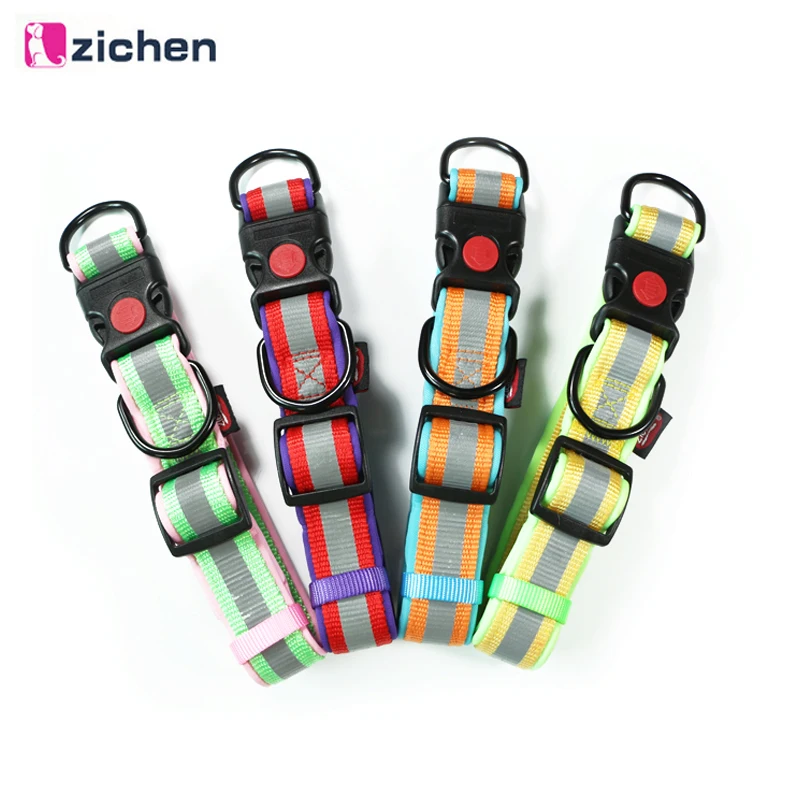 

Zichen Pet Dog Collar Padded Nylon Reflective Soft Big Small Medium Dogs Quick Release for Collar Dog Necklace Pets Dropshipping