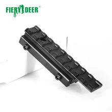 Fiery олень Высокое качество 11 мм до 20 мм ласточкин хвост адаптер Крепление-переходник область охвата Алюминий сплав черный/D12
