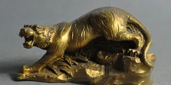 

lucky china chinese brass fengshui animal zodiac anger angry roar tiger statue