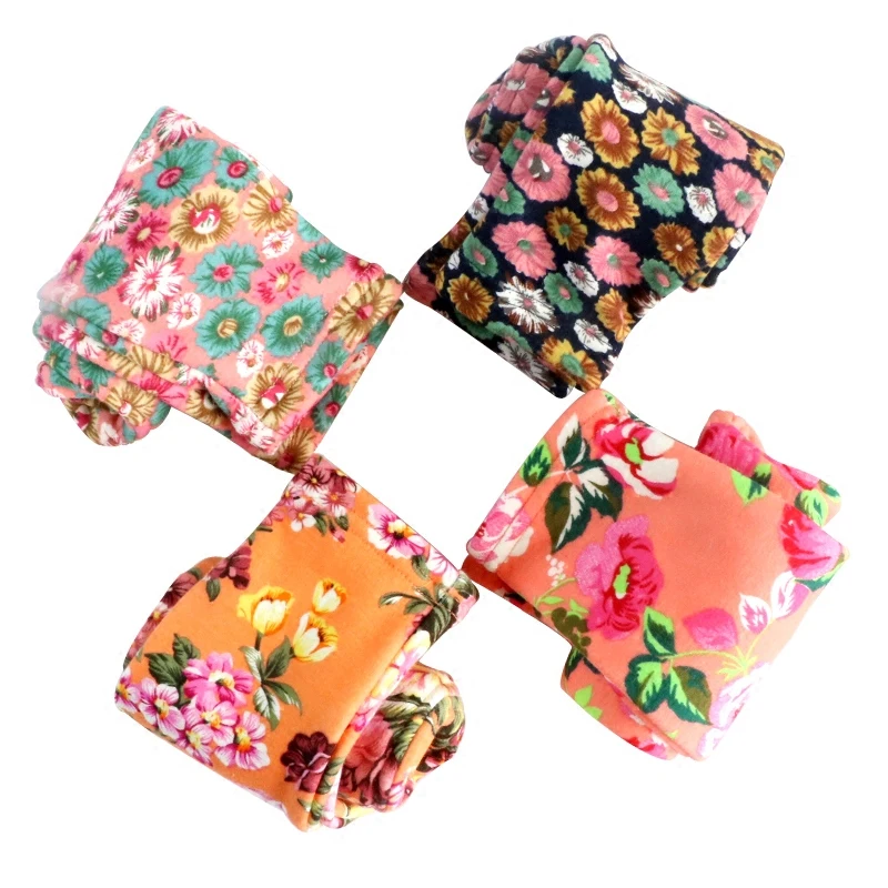 

Autumn Winter Print Girls Leggings Thick Warm Kids Girl Pants Floral Children Trousers Velvet Leggings Baby Girl Clothes