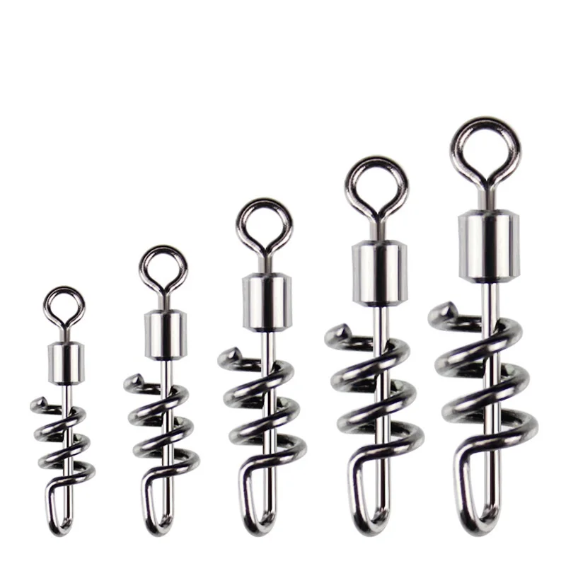 

10Pcs/lot Ball Bearing Curve Type Pin 2-10# Stainless Steel Fishing Snap Fishing tackle With Coastlock Snaps Size