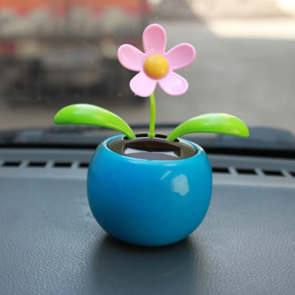 Горячая движущийся танцующий Солнечный цветок горшок качели солнечный автомобиль украшения-игрушка в подарок декоративные растения#30