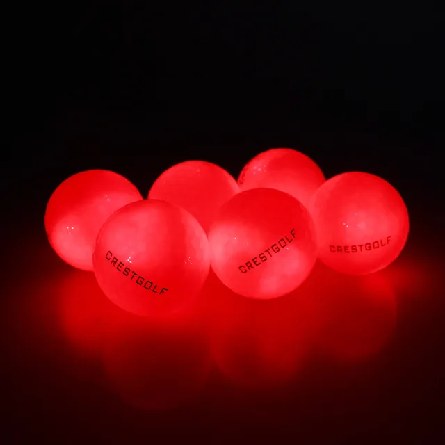 20pcs/Lot Crestgolf Flashing Glowing Golf Ball Night Glow Flash Light Up LED Golf Ball,Six Color (Updated Mixed Color Brighter) red golf balls