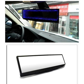 

1pcs Large Vision Deluxe Anti-glare Proof Car Interior Rear View Mirror Angle Panoramic Anti-dazzling Rearview Mirror with Light
