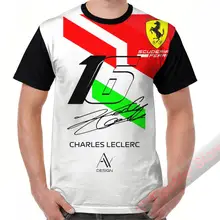 Летняя футболка с графическим принтом, мужские топы, футболки, Charles Leclerc, Женская забавная футболка с принтом, повседневные футболки с коротким рукавом