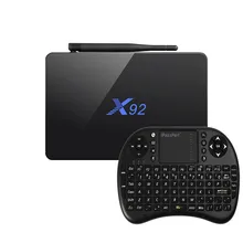 Hot Sale Android 6.0 X92 TV Box Amlogic S912 Octa-core 2.4GHz / 5.8GHz Blutetooth 4.0 64bit WiFi HD 2.0a with USB 2.0 AV