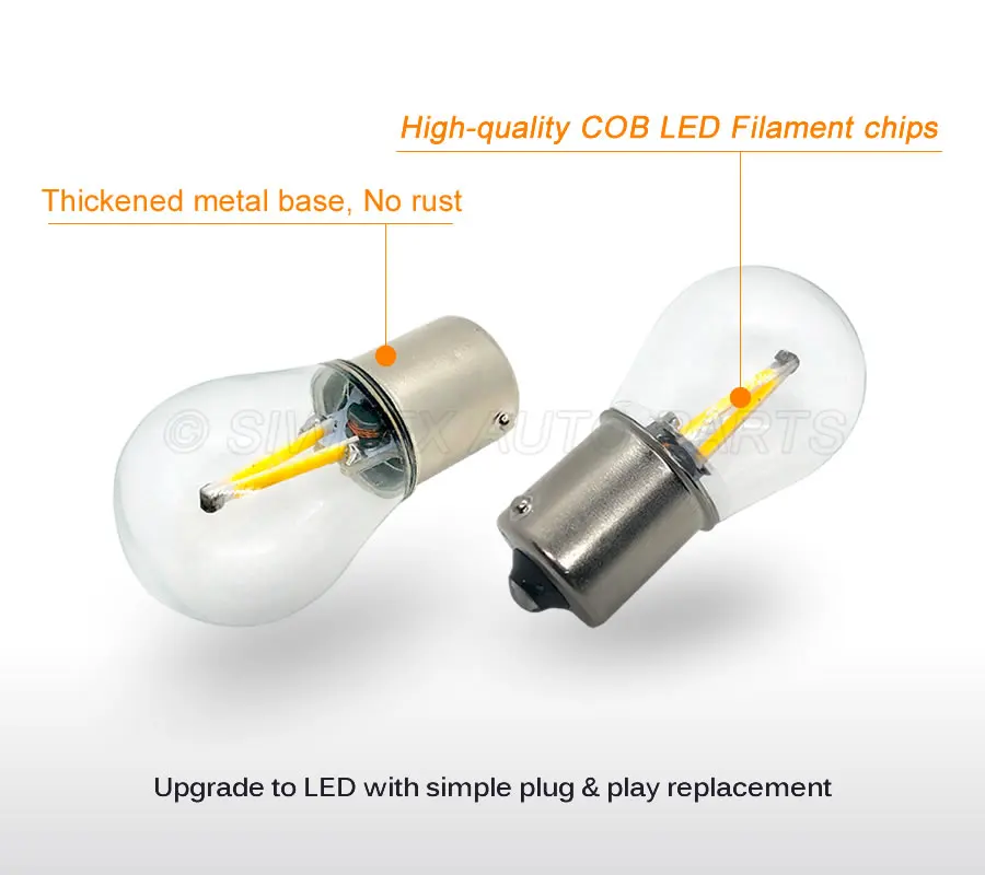 Из 2 предметов 1156 BA15S BAY15D 1157 BAU15S 2 COB Автомобильный светодиодный нити сигнала поворота светильник парковки Обратный лампы, работающего на постоянном токе 12 В в белое свечение, теплое белое свечение, светодиодные лампы