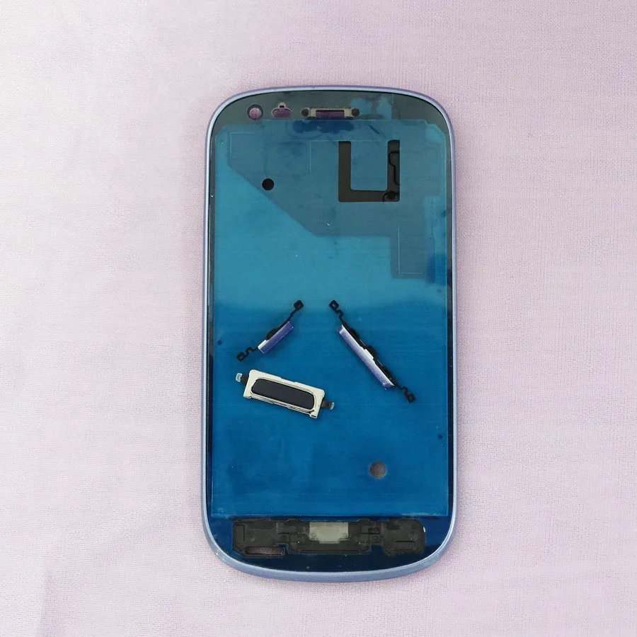 Передняя рамка для samsung Galaxy S3 mini i8190 передняя средняя металлическая рамка чехол пластина с кнопкой питания и громкости