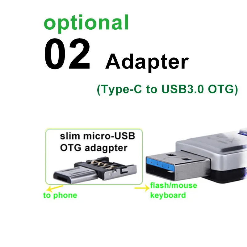 PCTONIC Micro-USB3.0 кабель с дополнительным usb-питанием типа A male micro-B для мобильного жесткого диска HDD OTG кабель - Цвет: 02 mini Adapter