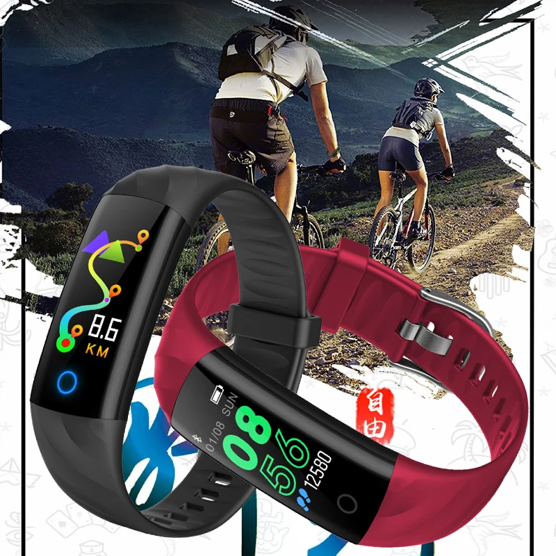 

2018 New IP68 Waterproof Men Women Sports Pedometer Fitness Tracker Smart Bracelet Sphygmomanometer Smart Wristband PK mi band 3