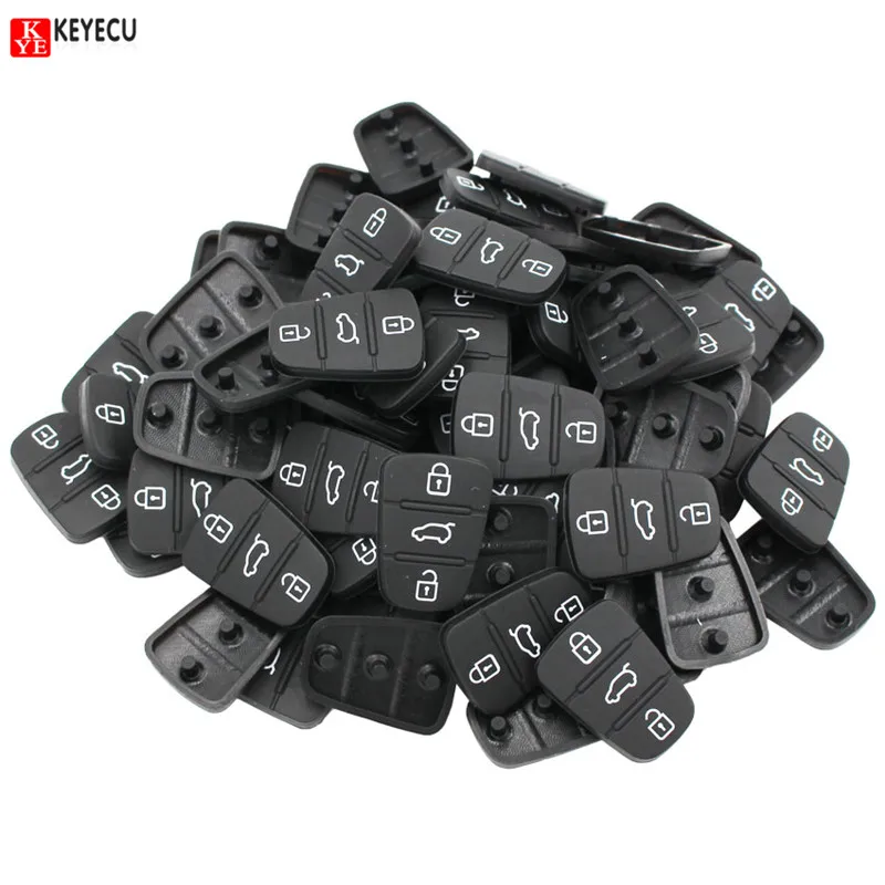 Keyecu 50PCS/lot Replacement 3 Button Rubber Pad for Hyundai I30 IX35 Kia Seed SeedPro Sportage | Автомобили и мотоциклы
