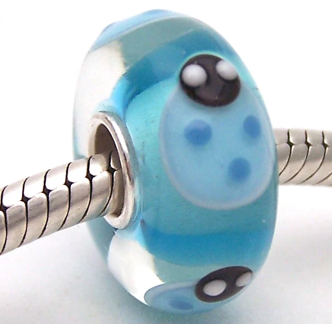 

PJG829 100% S925 Sterling Silver Beads Murano Glass beads Fit European Charms Bracelet charms diy jewelry Lampwork GlassBeads