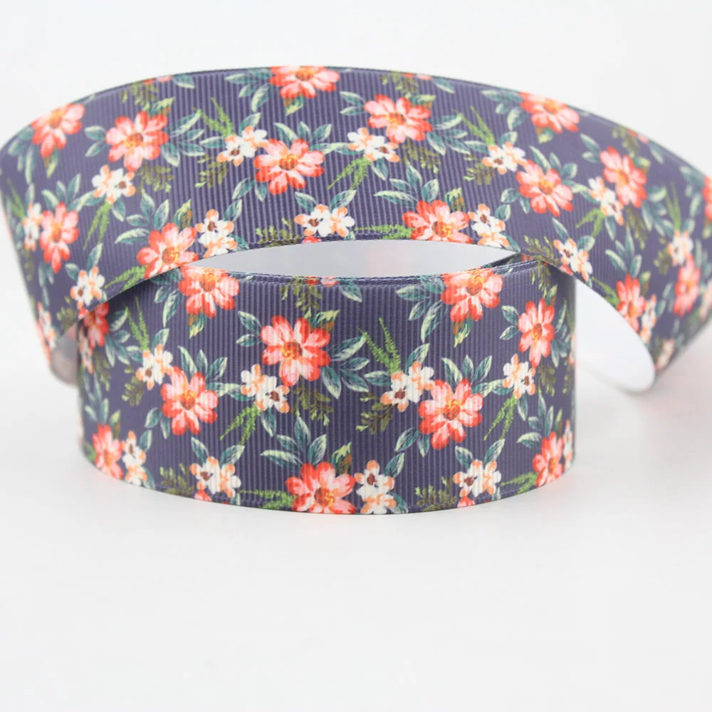 floral printed grosgrain flower ribbon (4)
