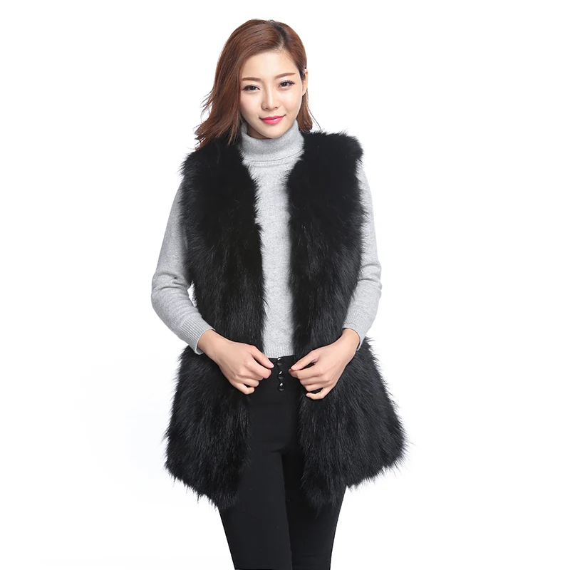 2019 Nieuwe Echte Wasbeer Bont Vest Vrouwen lange natuurlijke bont vest Winter dikke Lange Vos Bont vest maat big size gratis Verzending 2019 Nieuwe Echte Wasbeer Bont Vest Vrouwen lange natuurlijke bont vest Winter dikke Lange Vos Bont vest maat big size gratis Verzending