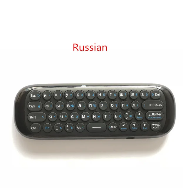 W1 Air mouse мини пульт дистанционного управления перезаряжаемая беспроводная клавиатура 2,4 ГГц умный дом для Windows Android tv Box PC Английский Русский - Цвет: Russian