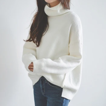 

Tcyeek Sweater Women 2020 Winter Korean Fashion Streetwear Sweaters Turtleneck Pullover Autumn Ladies Clothes Tops Sueter LWL737