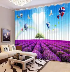 Европейский Стиль Одежда высшего качества Пользовательские занавес Горячая 2016 индивидуальные 3d шторы фиолетовый пейзаж современной