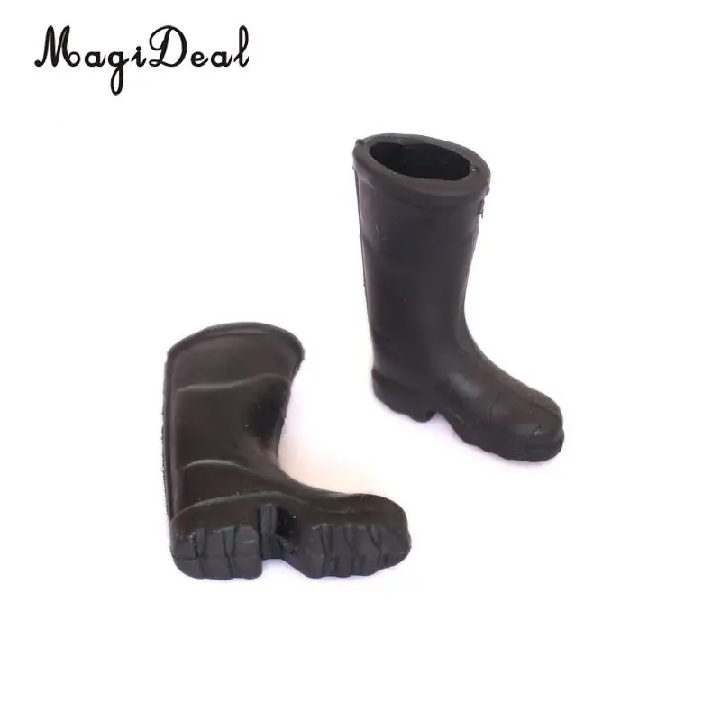 Simple Miniature Garden Yard Rubber Rain Boots for 1/12 Scale Dollhouse Furniture