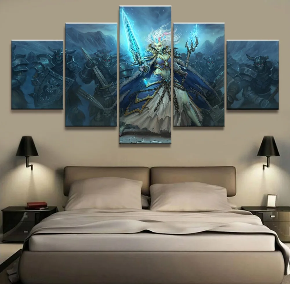 

5 Piece Canvas Art DOTA 2 Game HD Print Painting Wall Art Canvas Painting Modern Home Decor Picture Canvas Printed Game Poster