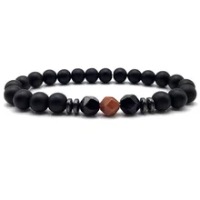 

New Beaded Bracelet Men Women Fashion Simple Natural Stone Bead Bracelets& Bangle For Men Women Gift