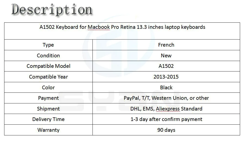 A1502 клавиатура для Macbook Pro retina 13,3 дюймов ноутбук ME864 ME865 ME866 клавиатуры абсолютно новые 2013