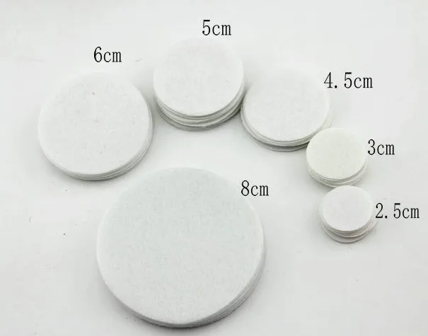 

100 PCS DIY 2.5CM-8CM Round ellipse Felt circle fabric pads accessory patches Non-woven sew felt pads fabric flower accessories