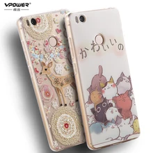 Vpower For Xiaomi Mi4S mI 4S Soft TPU Case Luxury 3D Relief Silicone Back Cover For Xiaomi Mi4s Mi 4s Phone Bag Cases