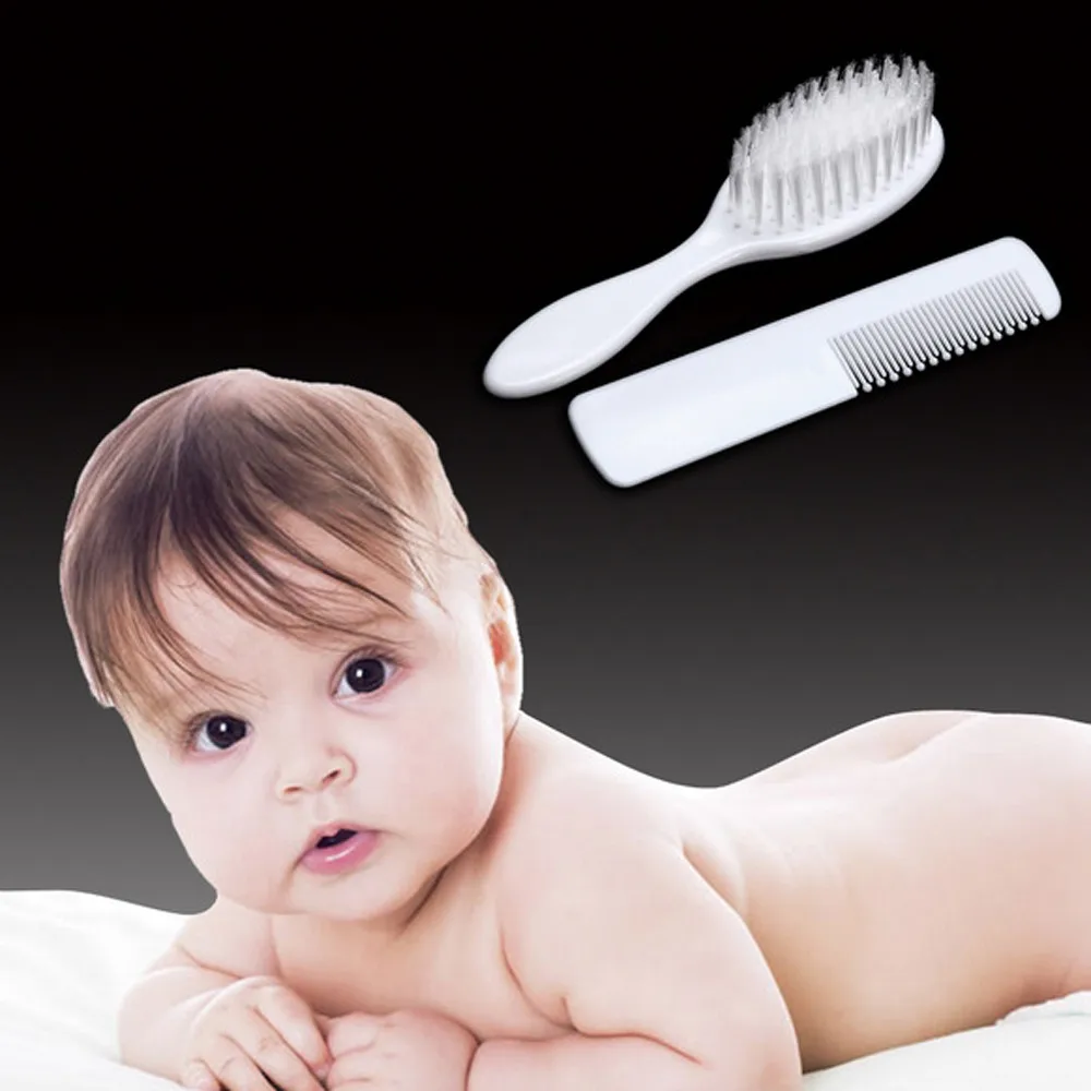 

1Set BabyHead Massager ABS Baby Hairbrush Newborn Hair Brush Infant Comb Head Massager soft natural bristles untangle hair #30