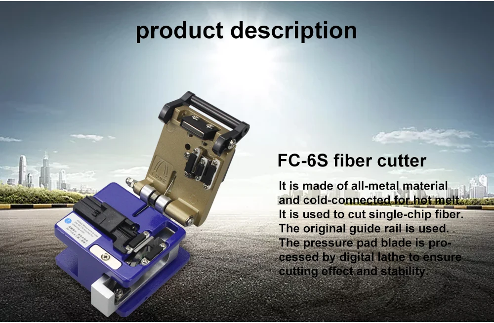 Волоконно-оптические FTTH Tool Kit с волоконно Кливер FC6S оптический Мощность метр 5 км Визуальный дефектоскоп 5 МВт для зачистки проводов Миллер